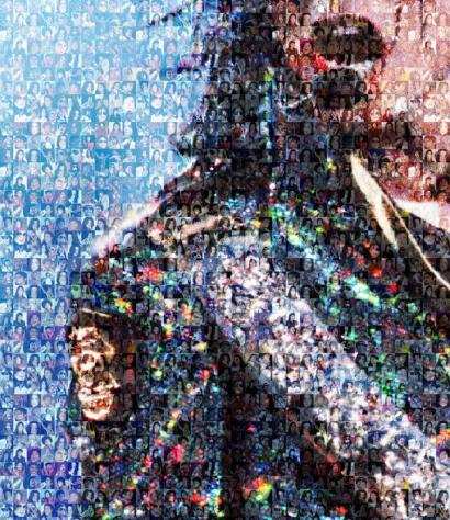 Michael Jackson - Artwork - Mosaic Digital Graphic Laser Cut Art Print - By Artist Si Al - Opera drsquoarte  Dipinto - 20232023