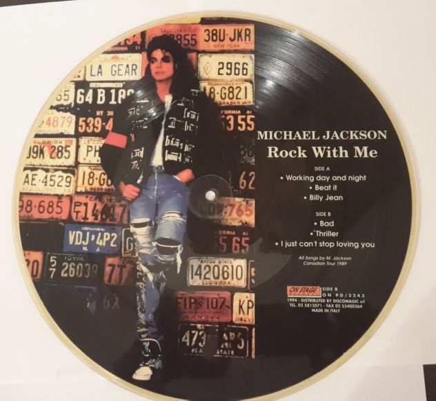 MICHAEL JACKSON, Rock With Me, PICTURE DISC, ON STAGE RECORDS 1994.