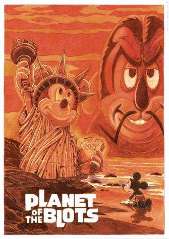 Mickey Mouse - quotPlanet of the Blotsquot - Parody of the quotPlanet of the Apesquot poster (2023)