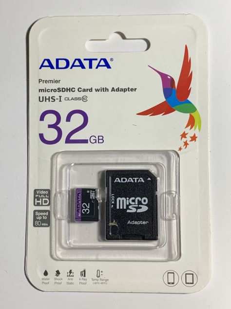 Micro SD ADATA 32Gb con adattatore