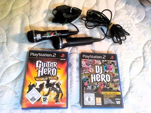 Microfoni ufficiali Guitar Hero con giochi PS2 - usati
