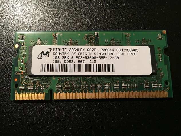 MICRON 1GB 2Rx16 PC2-5300S-555-12-A0 (DDR2 667Mbps)