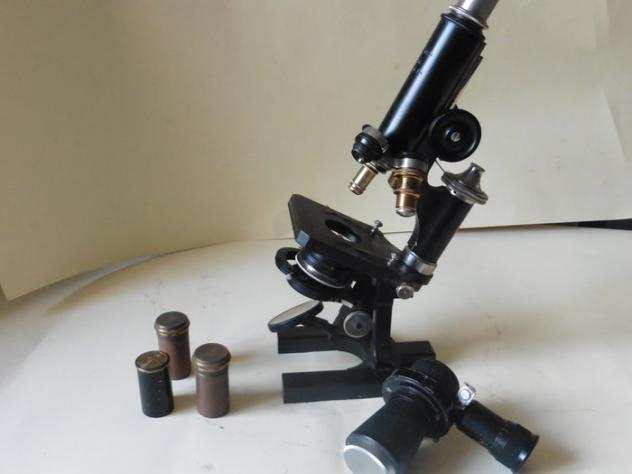 Microscopio - Carl Zeiss Jena, koristka completo di obiettivi