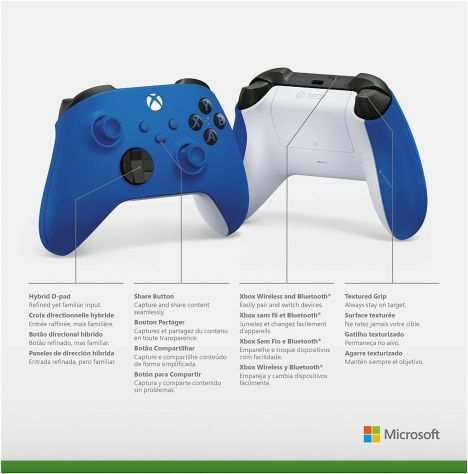 Microsoft Controller wireless per Xbox Electric Blu