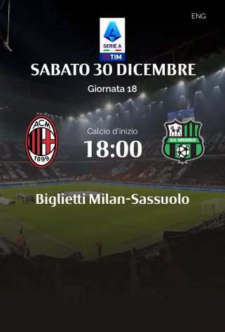 Milan - Sassuolo - Primo Arancio Laterale - Sab 301223 ore 18.00