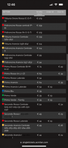 Milan - Udinese - Primo Arancio Laterale - Sab 041123 ore 20.45