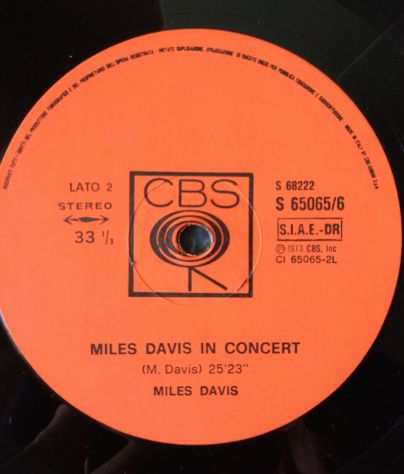 MILES DAVIS In Concert CBS - 1973