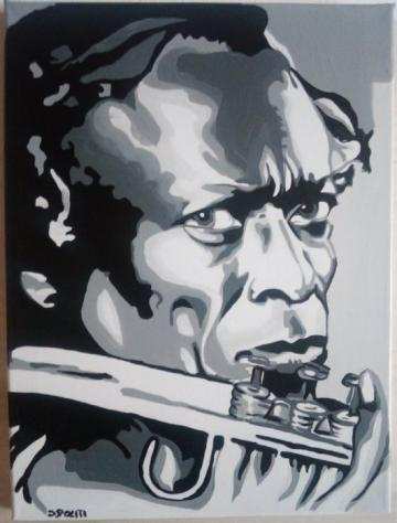 Miles Davis - Painting - Artist Daniela Politi - Miles Davis