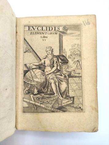 Miniature Book Euclides (325-265 a.C.) - Euclidis Elementorum libri VI - 1647