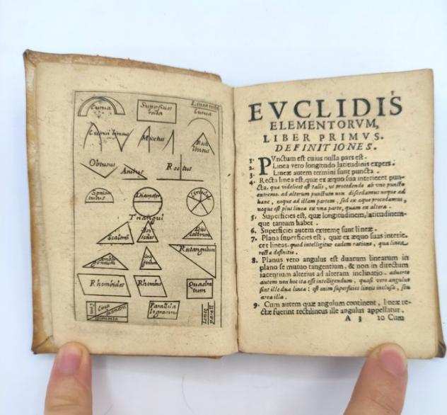 Miniature Book Euclides (325-265 a.C.) - Euclidis Elementorum libri VI - 1647