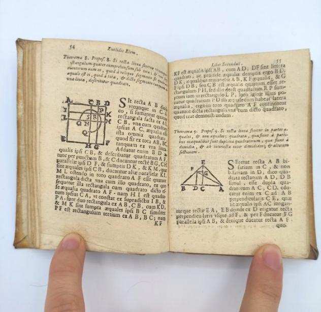 Miniature Book Euclides (325-265 a.C.) - Euclidis Elementorum libri VI - 1647