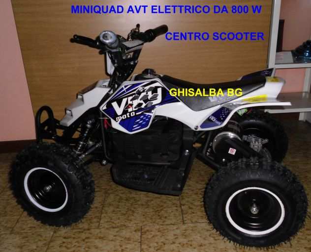 miniquad elettrico 36V 800W bianco blu