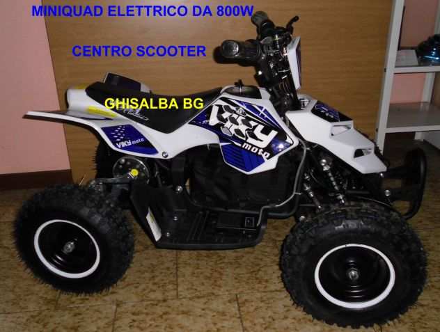 miniquad elettrico 36V 800W bianco blu