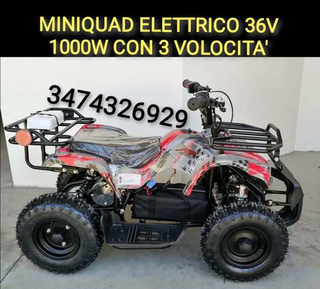 Miniquad elettrico hummer DA 36V 800W con 3 velocita PER BAMBINI