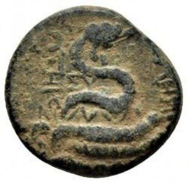 Misia, Pergamo. Bronzo 20 quotSerpentquot, 137-27 BC