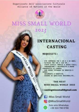 Miss Small World 2023 ti aspetta