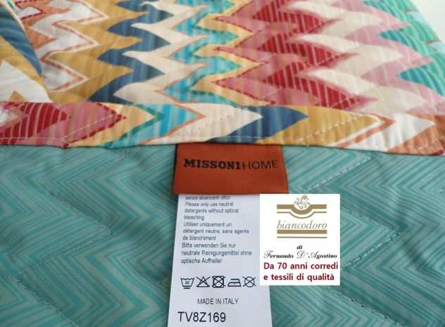 MISSONI , completo lenzuola  copriletto trapuntato