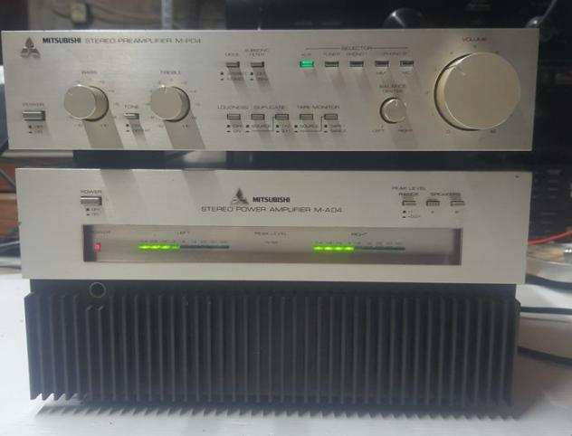Mitsubishi - M-P04 Preamplifier, M-A04 Power Amplifier - Set stereo