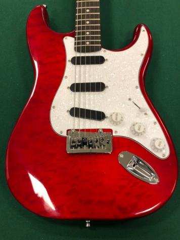 M.J.DOUGLAS - Mjst7223 Transparent Dark Red - - Chitarra elettrica