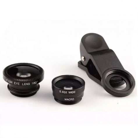 Mobile Phone Camera Lens Set Wide Angle Fish Eye Macro Clip Universale