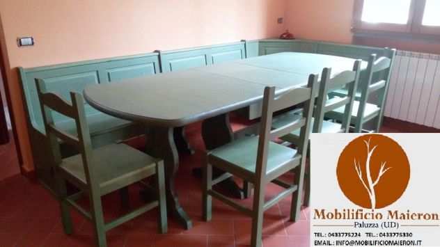 Mobili Rustici Avellino Soggiorno Taverna Completo in Legno di Pino Cod CGR16