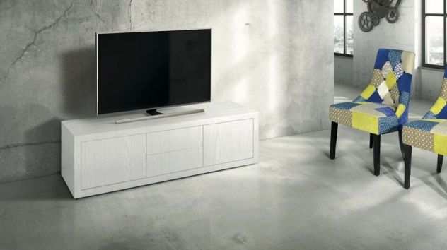 Mobili Rustici In Legno Porta tv in Legno Moderno Bianco Cod 258M