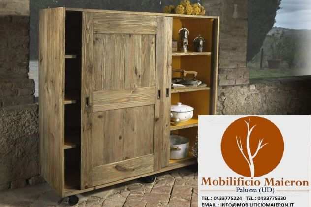 Mobili Rustici Legno Vecchio Mobile Credenza in Legno Vecchio di Pino cod 12021