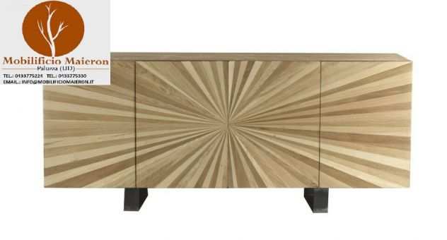 Mobili Rustici Moderni Credenza in legno raggio di sole 4 ante cod. 12044