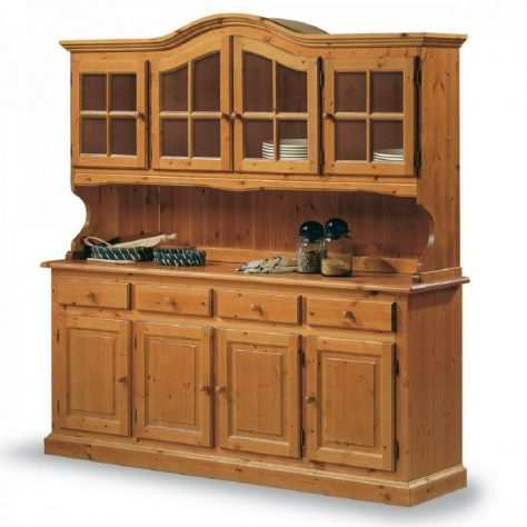 Mobili Rustici Per Arredi in Legno Credenza 4 Ante Miele cod 006 Nuovo Affare