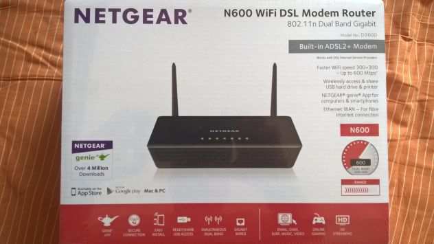 Modem Router NETGEAR N600 Wi-Fi Nuovo Imballato