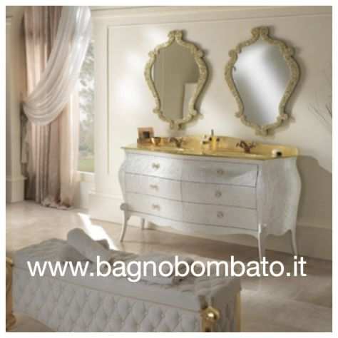 Moglia bagno doppio lavabo top oro