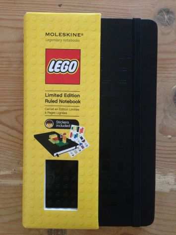 Moleskine taccuino a righe. Lego black brick. Limited edition