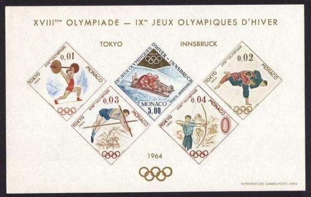 Monaco 1964 - Scheda speciale Olimpiadi