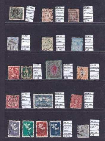 mondiali 1850 - Collezione di classici paesi mondiali timbrati e MNH cat. euro 2541 - yvert sassone
