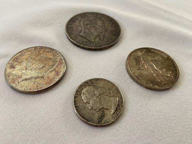 Mondo. Collection of coins from different countries 18751965 (4 pieces silver)