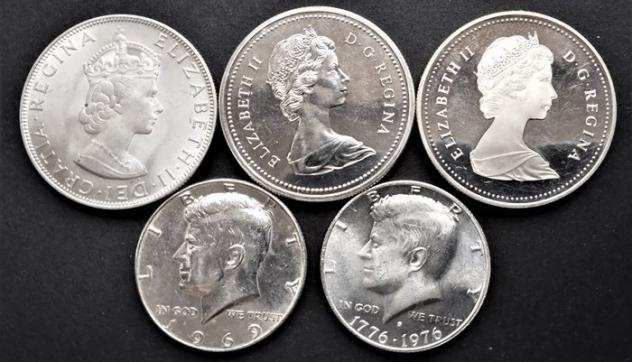 Mondo. Lot of 5 Coins