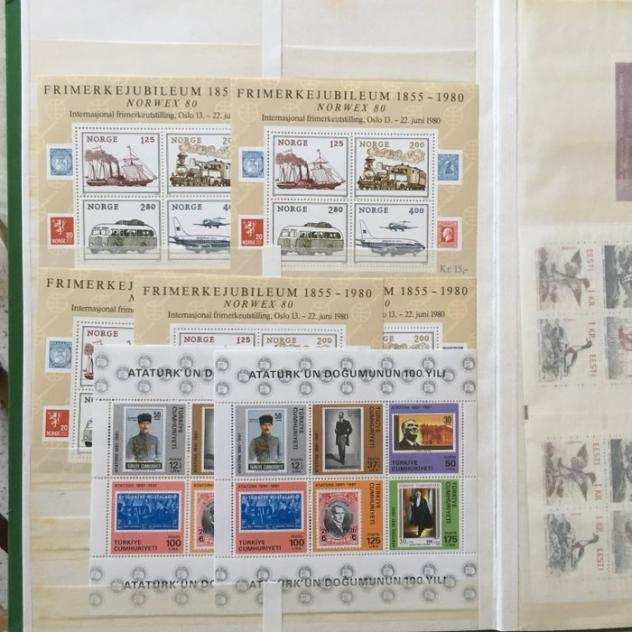Mondo - Lotto di francobolli nuovi ed usati Islanda,Norvegia,Turchia,Estonia,Lussemburgo,Lituania,Italia