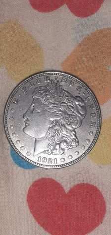 Moneta 1 Dollaro Morgan Argento 1921 Aquila