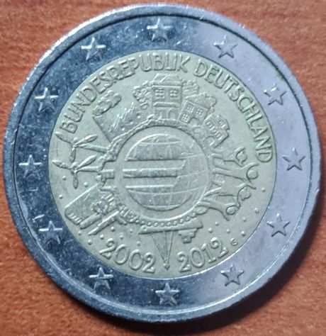 Moneta 2 Euro Commemorativa GERMANIA 2002-2012 - ZECCA G