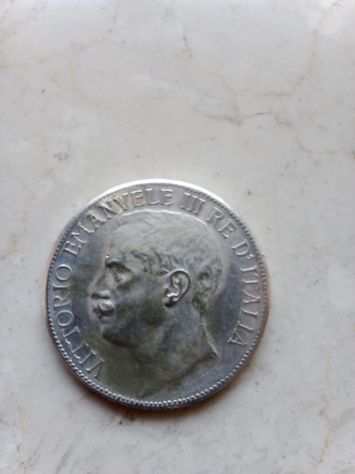 Moneta 5 lire 1861 1911