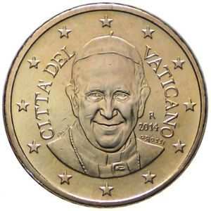 Moneta 50 cent. Euro Vaticano Papa Francesco 2014-2016
