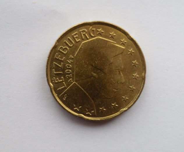 MONETA DA 20 CENTESIMI D EURO LUSSEMBURGO DEL 2004 - IN FIOR DI CONIO -