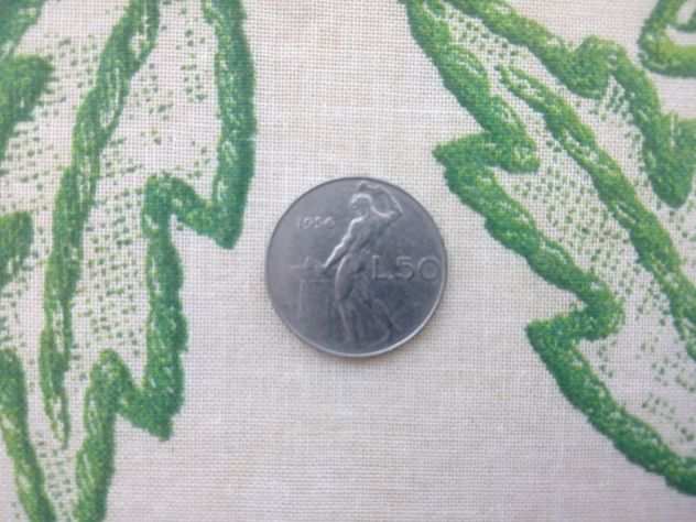 Moneta da cinquanta 50 lire del 1956 vecchia lira