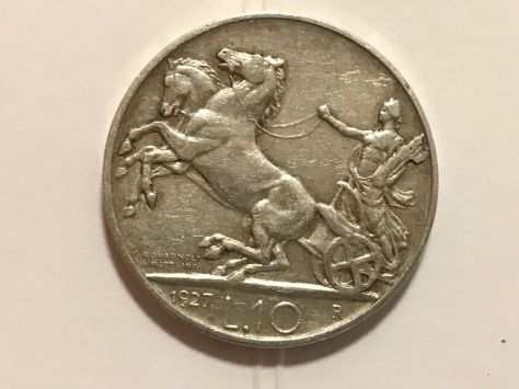 Moneta in Argento da 10 Lire del 1927