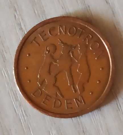 Moneta rara gettone Tecnotron Dedem - Kiddie Rides COIN in rame