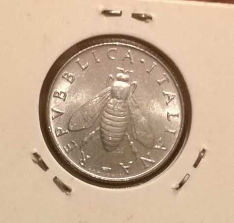 Monete 1 lira 1958, 2 lire 1957 e 10 lire 1954