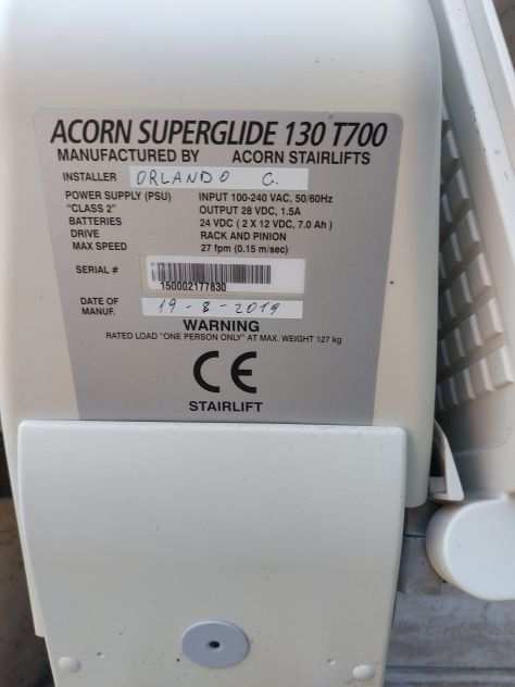 Montascale Acorn Superglide 130 T700