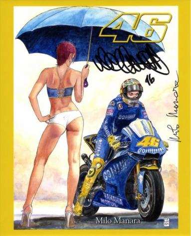 MotoGP - Valentino Rossi e Milo Manara - Fotografia, Opera drsquoarte