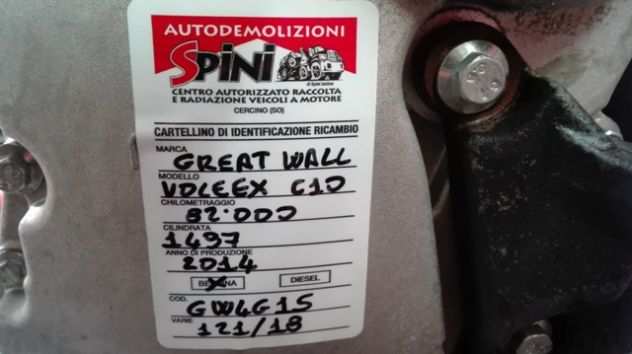 Motore Great Wall Voleex 1.5 del 2014 (Sigla GW4G15)