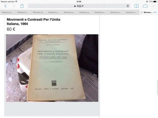 Movimenti e Contrasti Per lUnita Italiana Anzilotti, Antonio 1964